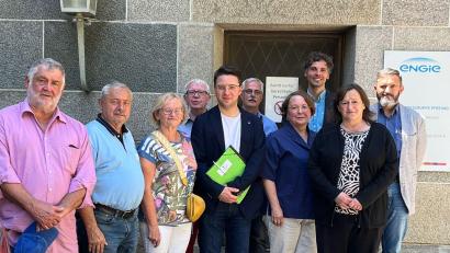 Bild: Claudia Knorr/exb
Über die Rolle des Kraftwerks Reisach bei der Energiewende informiert sich die SPD-Delegation bei einem Besuch.