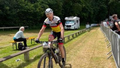 Bild: Bernd Hagen/exb
Herbert Deutschländer fuhr beim Franken-Bike-Marathon in der Altersklasse M60 auf Platz eins.
