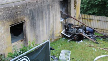 Bild: prh
In einem Kellerabteil in Neustadt/WN gelagerter Unrat geriet am Sonntagnachmittag in Brand.