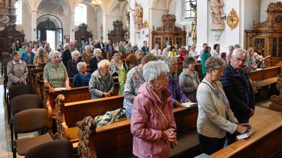 Bild: Petra Hartl
Die Senioren aus der Stadt Amberg feierten am Tag des Patroziniums der Bergkirche einen Gottesdienst im Rahmen des Amberger Bergfestes.