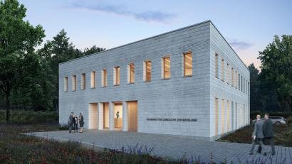 Bild: Architekturbüro Brückner und Brückner/exb
Das neue Gebäude des Verbands für Ländliche Entwicklung wird in der Falkenberger Straße direkt neben dem Amt für Ländliche Entwicklung gebaut. Neue Materialien kommen dabei zum Einsatz.