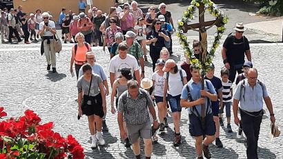 Bild: Rita Gleißner/exb
Von Luhe aus machen sich die Pilger auf nach Amberg.