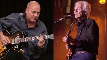 Bild: André Pristaff/Maxedout photography/Jonas Diener/exb
Die beiden Bluesgitarristen Marty Hall und Benjamin Tehoval.