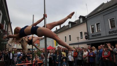 Bild: kro
Für Aufsehen beim 42. Waldsassener Bürgerfest sorgte unter anderem eine Pole-Dance-Show.