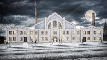 Archivbild: Brückner&amp;Brückner/exb
An der Giebelseite der historischen Ofenhalle wird künftig der Original-Ausschnitt des Südhausquerfensters im Kölner Dom von Gerhard Richter zu sehen sein. Außerdem wird die Ofenhalle selbst zur Galerie weiterer internationaler Künstler.