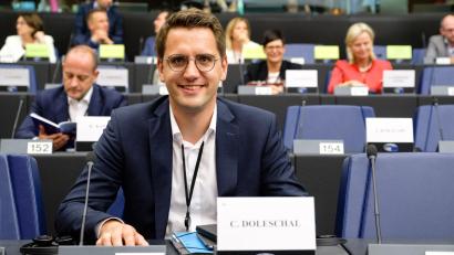 Bild: Martin Lahousse/exb
Christian Doleschal im Europaparlament.