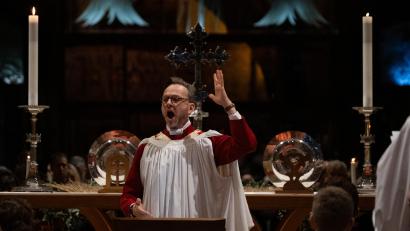 Bild: Clive Trewhitt/exb
Ronny Krippner in der Ripon-Kathedrale. Am Sonntag ist Krippner mit seinem Domchor zu Gast in Waldsassen.