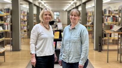 Bild: Regionalbibliothek Weiden
Ruth Neumann (links) und Katja Sauermann übernehmen die neue Leitung in der Regionalbibliothek Weiden.