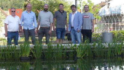 Bild: rn
Die Abnahmekommission mit (von links) Volker Jungwirth, Felix Holzapfel-Herziger, Julian Benesch, Daniel Färber, Wolfgang Haberberger und Pascal Hofmann.