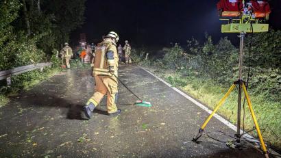 Bild: Kreisbrandinspektion Cham
Unwetter mit Hagel und Sturm sind übe den Landkreis Cham gezogen.