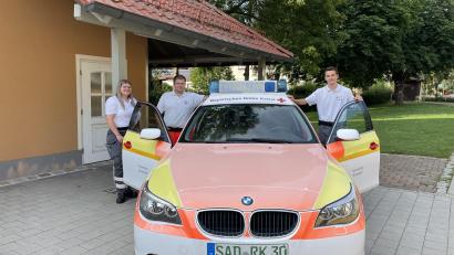 Bild: David Prifling/exb
Das Einsatzfahrzeug der Helfer vor Ort ist in die Jahre gekommen. Sie hoffen bei einem Neukauf auf die Unterstützung der Bevölkerung.