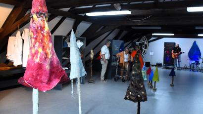 Bild: ubb
Kunstwerke aus Filz, gefertigt von Anita Köstler, sind im Knopfmuseum Bärnau zu bewundern.