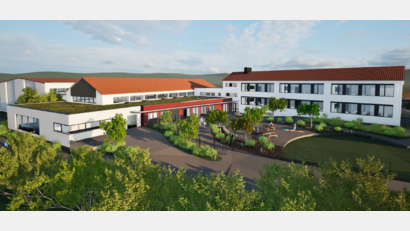 Grafik: H+F Architekten
Die Planer von "H+F Architekten" präsentieren dem Stadtrat, wie die Grund- und Hauptschule einmal aussehen soll.