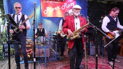 Bild: Kunz
Sorgen auf der Bühne für ordentlich Beat: die "River Rats".