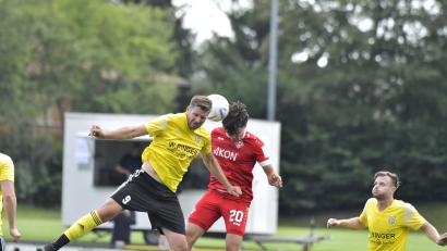 Archivbild: Hubert Ziegler
Der SV Hahnbach (gelbe Trikots) verlor im vergangenen Jahr gegen die Würzburger Kickers mit 0:4. Am Dienstagabend ist mit der SpVgg Ansbach wieder ein Regionalligist in der ersten BFV-Pokalrunde beim SV zu Gast.