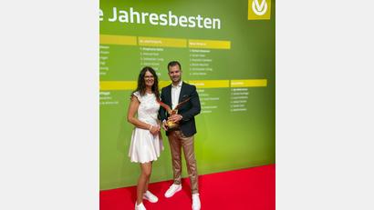 Bild: exb
Die Freude von Stephano Seitz über diese bedeutsame Auszeichnung war groß.
