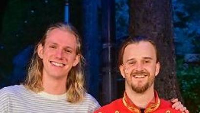 Bild: Florian Miedl/Luisenburg-Theater
Mats Visser und Adam Demetz bei der Preisverleihung.
