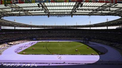 Bild: Sven Hoppe/dpa
Die Abschlussfeier im Stade de France soll rund drei Stunden dauern. (Archivbild)