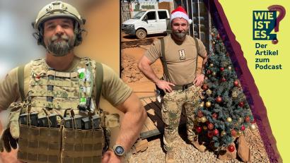 Bildmontage: Hauptmann Ben/Bundeswehr/Marina Gube
Hauptmann Ben war bisher in Mali, Litauen und zweimal in Afghanistan stationiert – dort war der Oberpfälzer auf heikler Mission unterwegs.