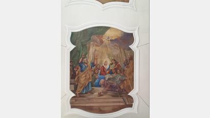 Bild: gi
Das „Pfingstbild“ des Kirchenmalers Leonhard Thoma hätte mehr Beachtung verdient.