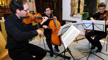 Bild: [DO]
Höhepunkte barocker Kammermusik servierte das Streichtrio des Netherlands Symphony Orchestra am Sonntagabend in der Klosterkirche in Speinshart.