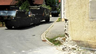 Bild: Bild: gf
Die demolierte Hausecke in Niederärndt.