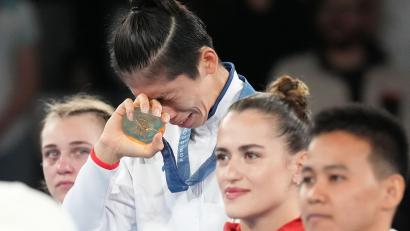 Bild: Marcus Brandt/dpa
Auch Lin Yi-ting wurde in den sozialen Medien teilweise heftig attackiert.