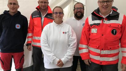 Bild: mma
Markus Siegert, Christian Birner, Tanja Wagner, Stefan Hirsch und Daniel Weidner hatten am Abschlusstag auf dem Frohnberg Dienst.