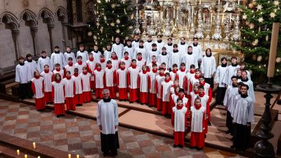 Bild: Michael Vogl
Die Regensburger Domspatzen mit Benjamin Appl im Dom St. Peter.