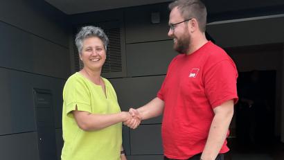 Bild: Lukas Przetak/exb
Das Vorsitzendenamt der Schwarzenbacher SPD stellte Felix Bauernfeind zur Verfügung. Für ihn rückte Anja Kirschsieper an die Spitze des Ortsvereins.