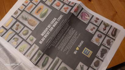 Bild: Hans-Thomas Frisch/dpa
Das Handelsunternehmen Edeka sprach sich vor den Wahlen für Vielfalt aus.