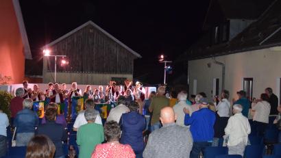 Bild: fla
Begeistert geht das Publikum mit und spendet kräftigen Applaus für die Stadtkapelle Pleystein.