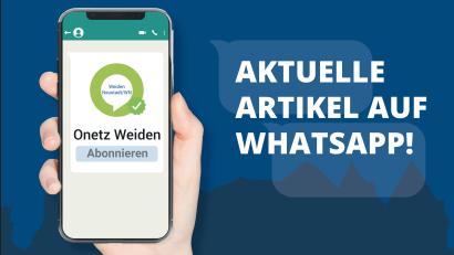 Bild: Marco Meier
Das Onetz ist auch mit einem Kanal für Weiden und den Landkreis Neustadt/WN beim Messenger Whatsapp vertreten.