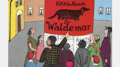 Bild: Sebastian Roser/exb
Illustration von Wiltrud Roser, aus der Bildergeschichte „Die Prinzessin und das Krokodil“.