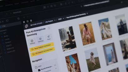 Bild: Rolf Vennenbernd/dpa
Ob am Strand oder auf den Alpen: KI-Hintergründe sollen Shootings an ungewöhnlichen Orten vom Studio aus möglich machen.