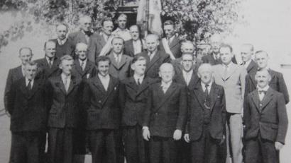 Archivbild: Archiv Krieger- und Soldatenkameradschaft Wildenau/exb
Ein Bild aus der Zeit der Wiedergründung der Krieger- und Soldatenkameradschaft Wildenau um 1955.
