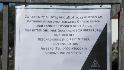 Bild: Wolfgang Steinbacher
Auf dem Katharinenfriedhof wurden Gräber beschädigt.