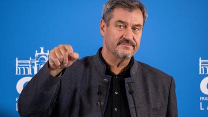 Bild: Pia Bayer/dpa
Ministerpräsident Markus Söder einer Pressekonferenz bei der Klausurtagung der CSU im Kloster Banz.