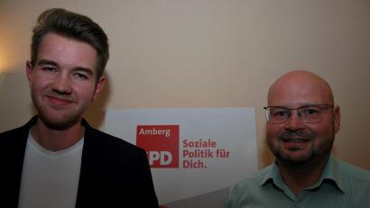 Bild: gsp
David Mandrella (links) und Holger Joschko (rechts) sind die beiden Bewerber der SPD aus Amberg und Amberg-Sulzbach für das Direktmandat bei der Bundestagswahl 2025.