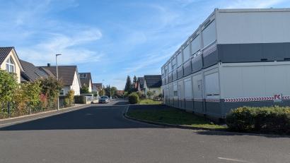 Bild: pz
Die Wohncontainer an der Jakob-Steinfels-Straße werden wieder abgebaut.