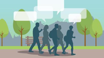 Bild: Laura Fröhler
Die "Walk-and-Talk"-Gruppe Weiden – grob übersetzt "Laufen und Reden" – wurde gegründet, um Menschen zusammenzubringen. Bei einem gemütlichen Spaziergang durch die Natur können sich die Mitglieder ungezwungen austauschen.