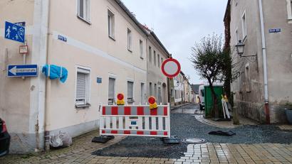 Bild: as
Ein Ende der monatelangen Baustelle in der Burgstraße ist in Sicht.
