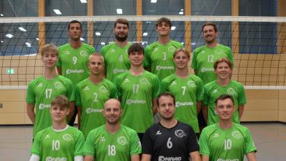 Bild: gsp
Mit diesem „runderneuerten“ Team startet der VC/DJK Amberg in die Regionalliga-Saison.
