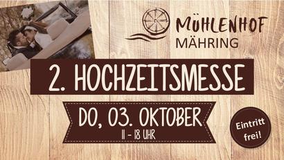 Bild: exb
Der Mühlenhof Mähring lädt am 3. Oktober zur Hochzeitsmesse.