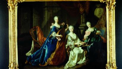 Bild: Reiss-Engelhorn-Museen, Mannheim/exb
Das Gemälde "Drei Sulzbacher Prinzessinnen", um 1743/45, von Jan Philips van Schlichten.