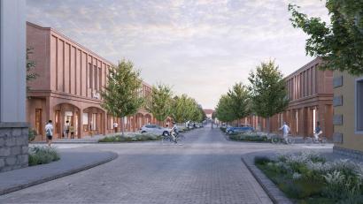 Bild: Architekturbüro Brückner/exb
Enorm verändern soll sich die Bahnhofstraße als Eingangstor zur Stadt Tirschenreuth, wenn die Pläne von Architekt Peter Brückner in Zusammenarbeit mit der Stadt Tirschenreuth und dem Weidener Investor W.I.V. verwirklicht werden. Bei der Präsentation des Projekts stellte Peter Brückner auch Visualisierungen der späteren Gestaltung vor.