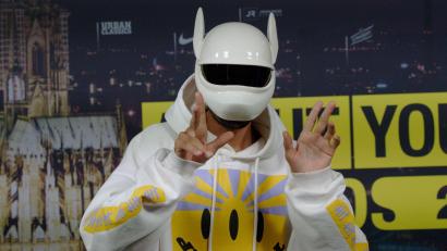 Bild: Henning Kaiser/dpa
„Boom“ heißt der neue Song des Rappers. (Archivbild)