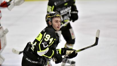 Archivbild: Hubert Ziegler
Brendan Walkom (Szene aus einem früheren Spiel) traf in Geretsried dreimal für den ERSC Amberg.