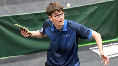 Archivbild: Hubert Ziegler
Jonas Dinter vom TTSC Kümmersbruck gewann zum dritten Mal nach 2022 und 2023 den Oberpfalztitel in der Klasse Herren A.
