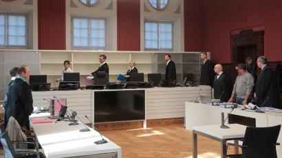 Bild: Wolfgang Steinbacher
Der Prozess findet im Schwurgerichtssaal des Landgerichts Amberg statt.